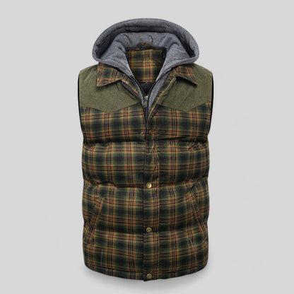 Outdoor Hooded Vest Lightweight Cotton Polyester Multi-Pocket