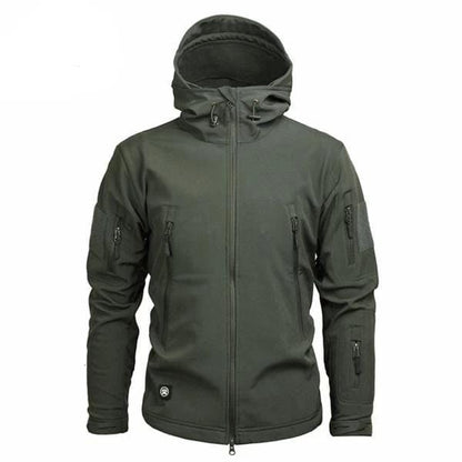 Outdoor Jacket Hooded Weather Resistant Multiple Pockets