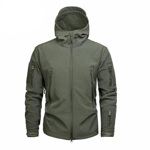 Outdoor Jacket Hooded Weather Resistant Multiple Pockets