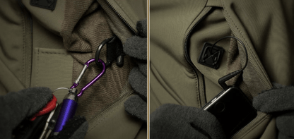 Outdoor Jacket Hooded Weather Resistant Multiple Pockets