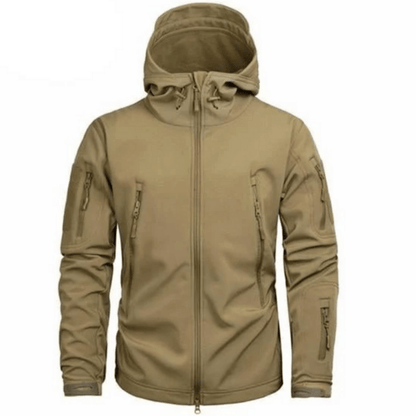 Outdoor Jacket Hooded Weather Resistant Multiple Pockets