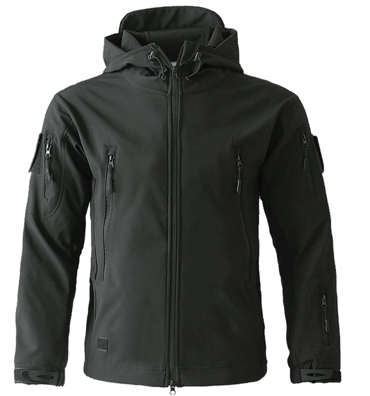 Outdoor Jacket Hooded Weather Resistant Multiple Pockets