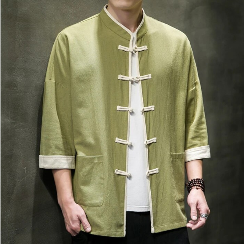 Overshirt Japanese Cotton Linen Blend Lightweight
