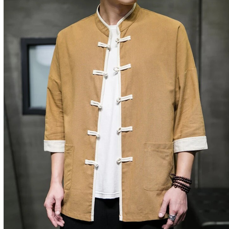 Overshirt Japanese Cotton Linen Blend Lightweight