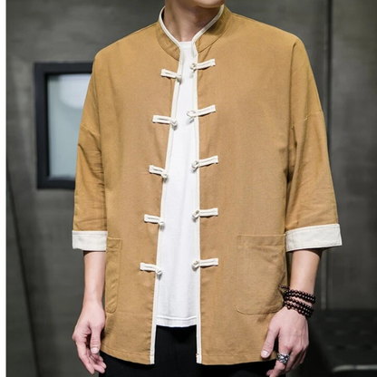 Overshirt Japanese Cotton Linen Blend Lightweight