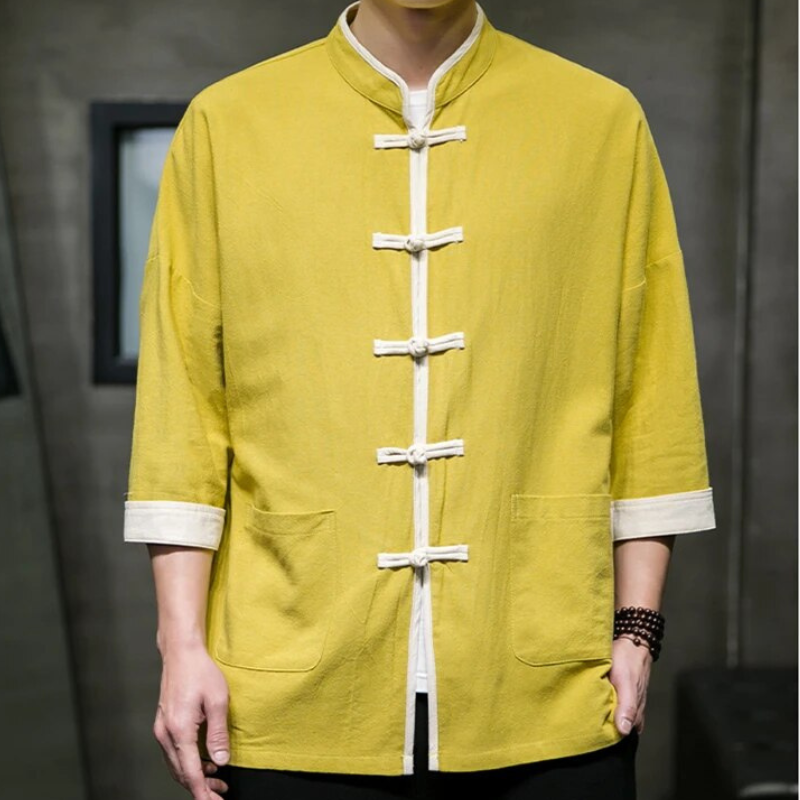 Overshirt Japanese Cotton Linen Blend Lightweight