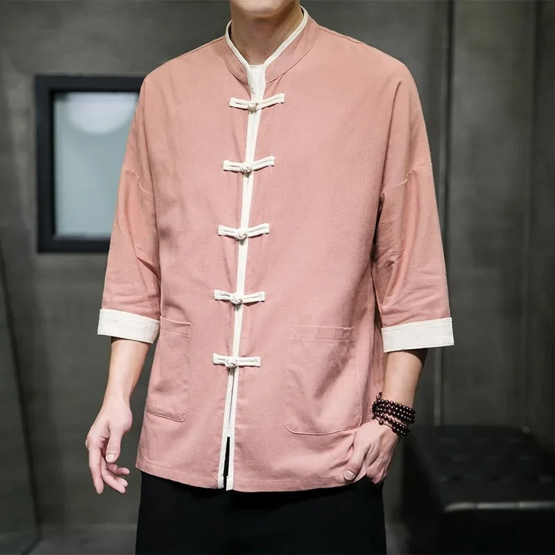Overshirt Japanese Cotton Linen Blend Lightweight