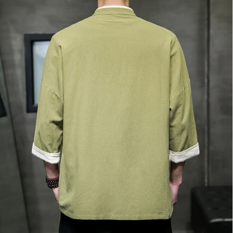 Overshirt Japanese Cotton Linen Blend Lightweight