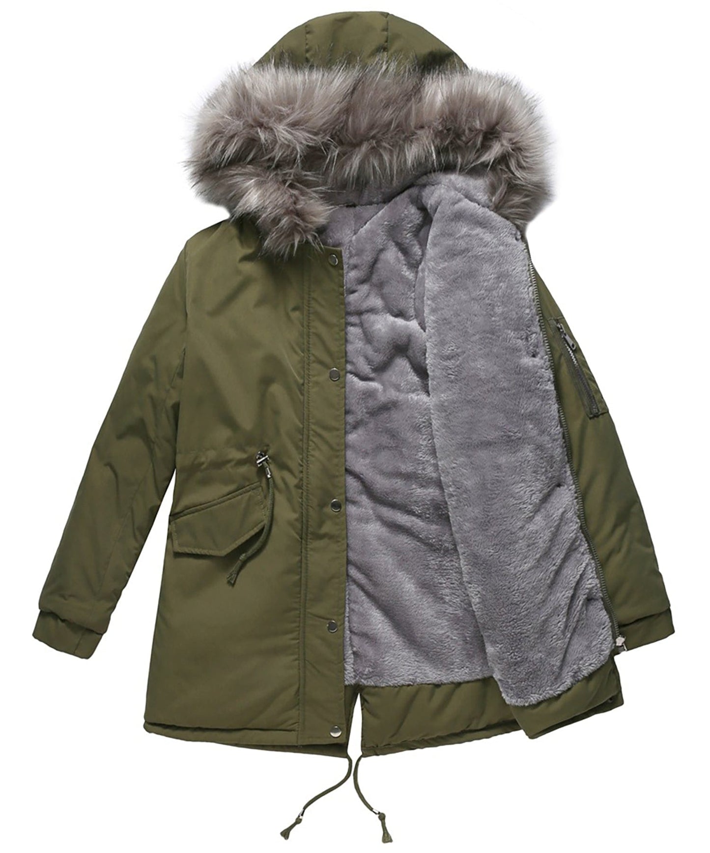Parka Women's Sherpa Lined Water Resistant