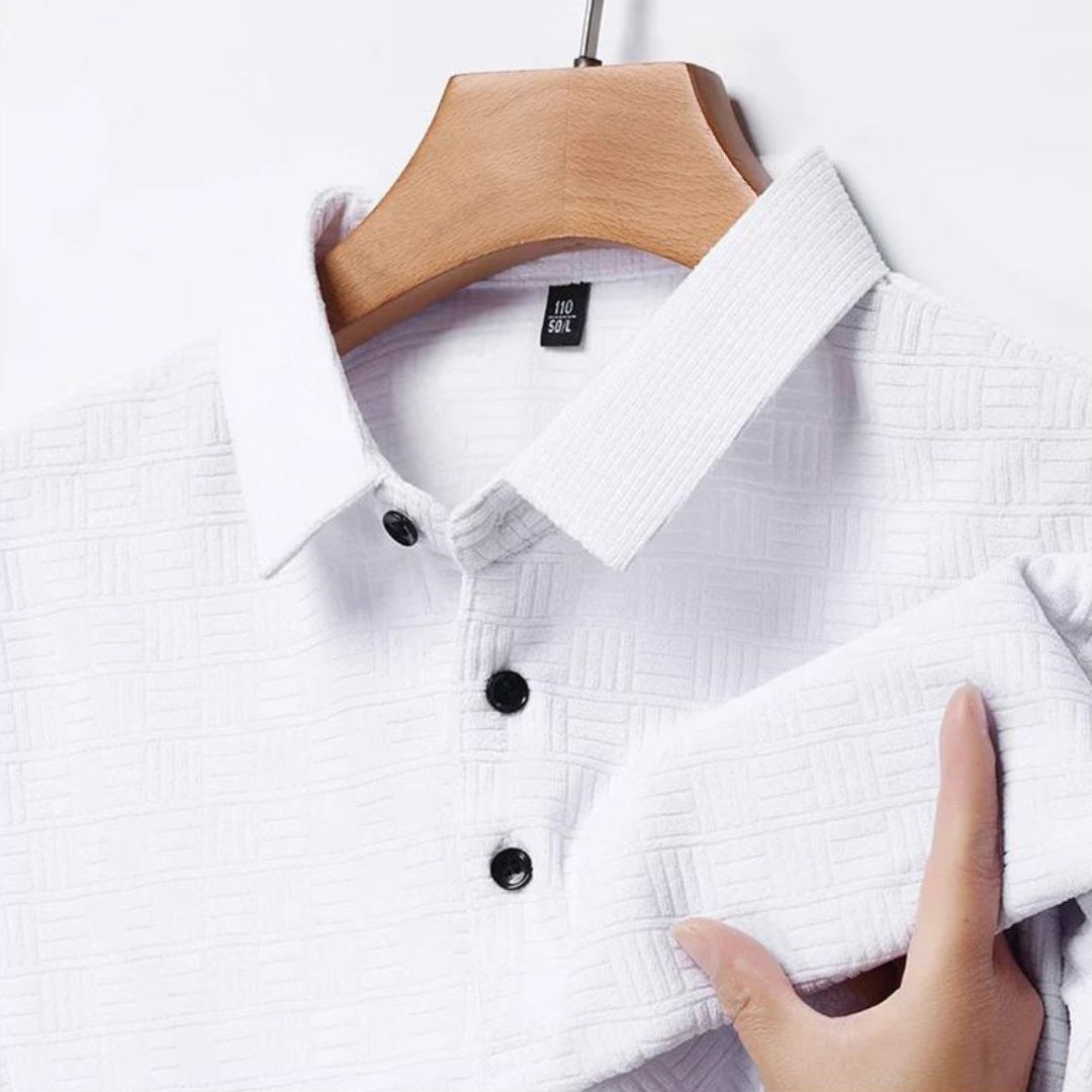 Polo Shirt Textured Grid