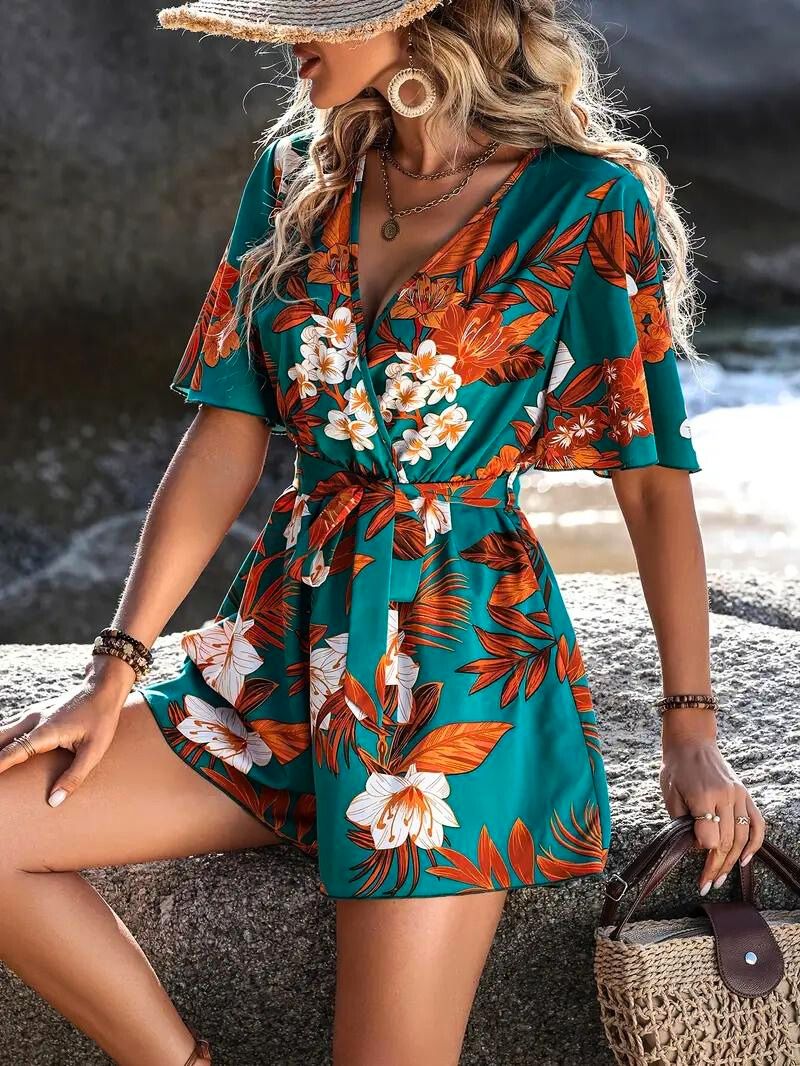 Romper Women's Tropical Floral
