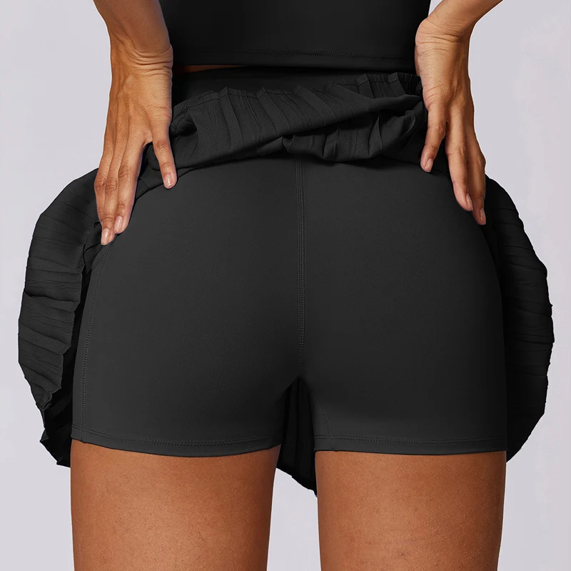 Skort Women Pleated With Built In Shorts