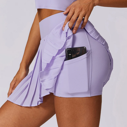 Skort Women Pleated With Built In Shorts