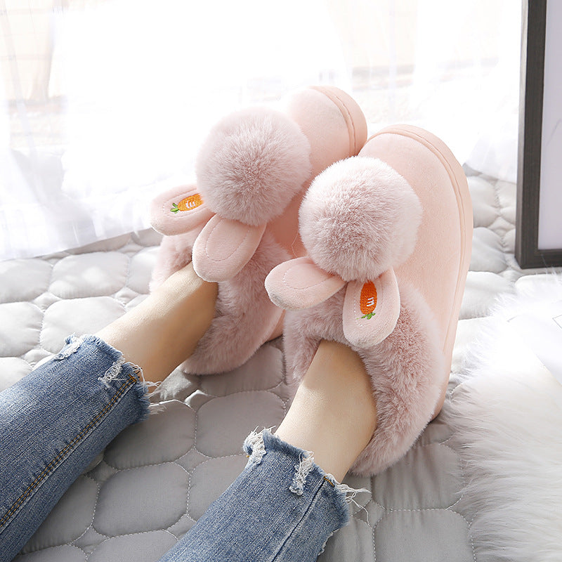 Slippers Rabbit Ear Thick Non Slip Sole