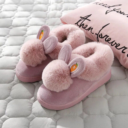 Slippers Rabbit Ear Thick Non Slip Sole