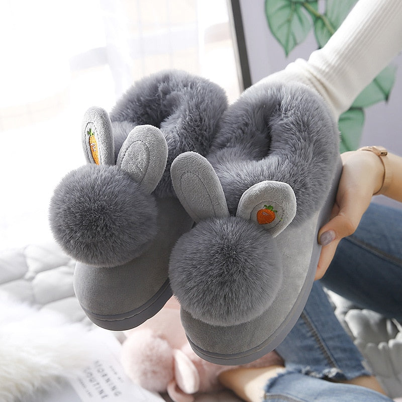 Slippers Rabbit Ear Thick Non Slip Sole