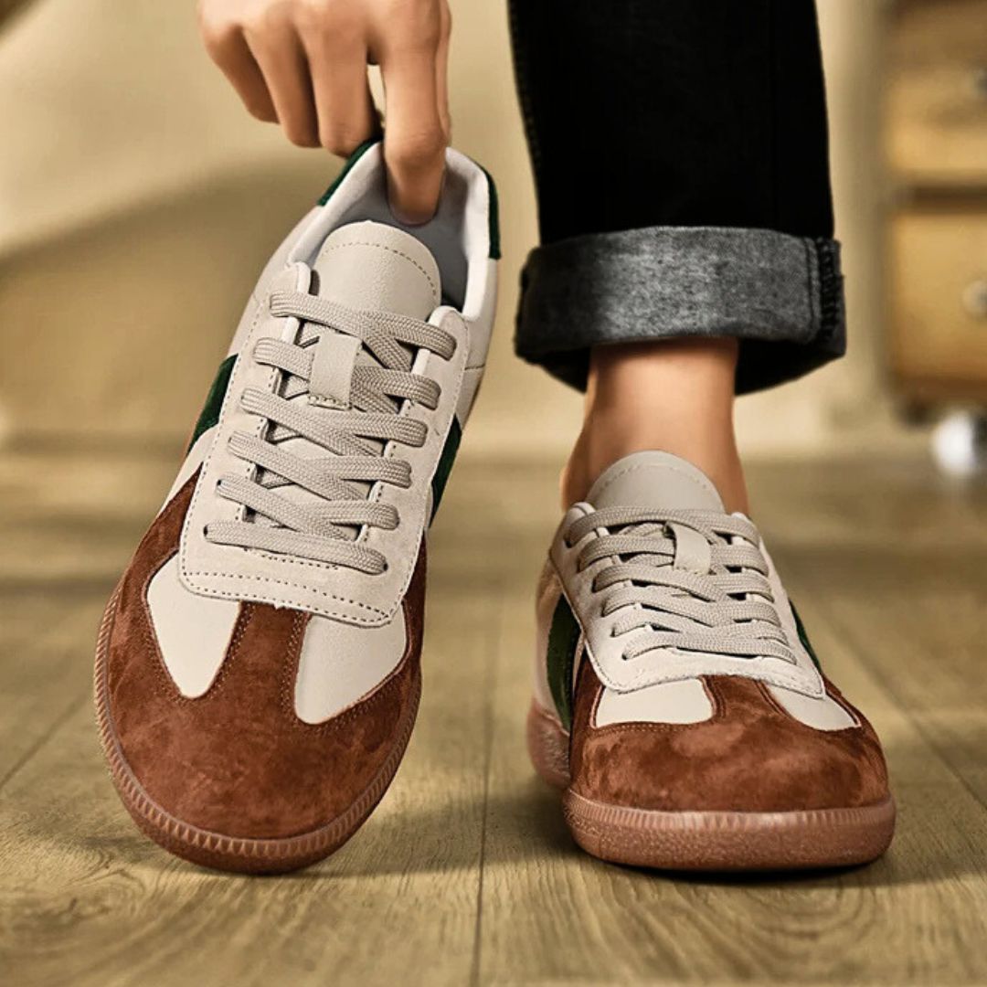 Sneakers Leather Suede Cushioned Insole
