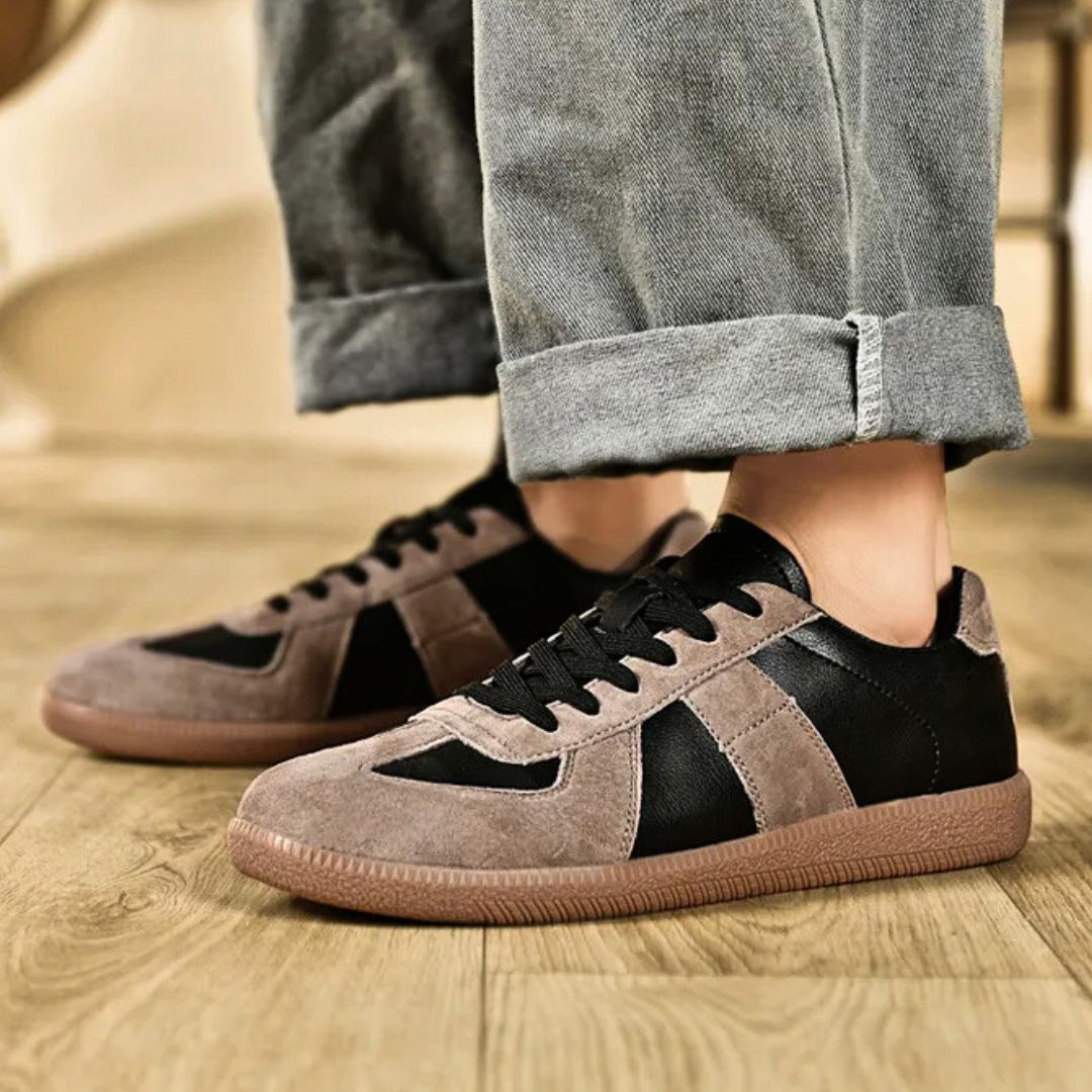 Sneakers Leather Suede Cushioned Insole