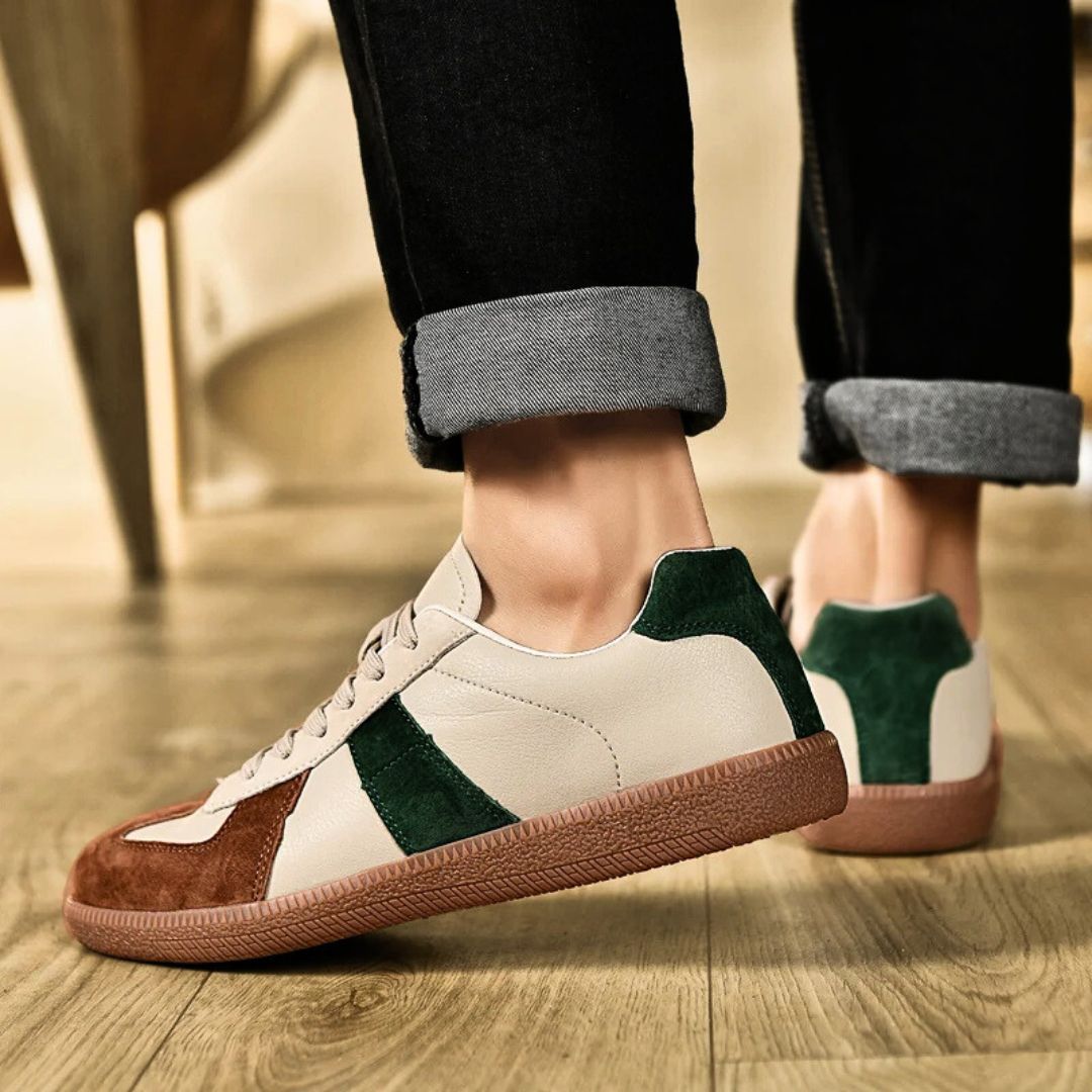 Sneakers Leather Suede Cushioned Insole