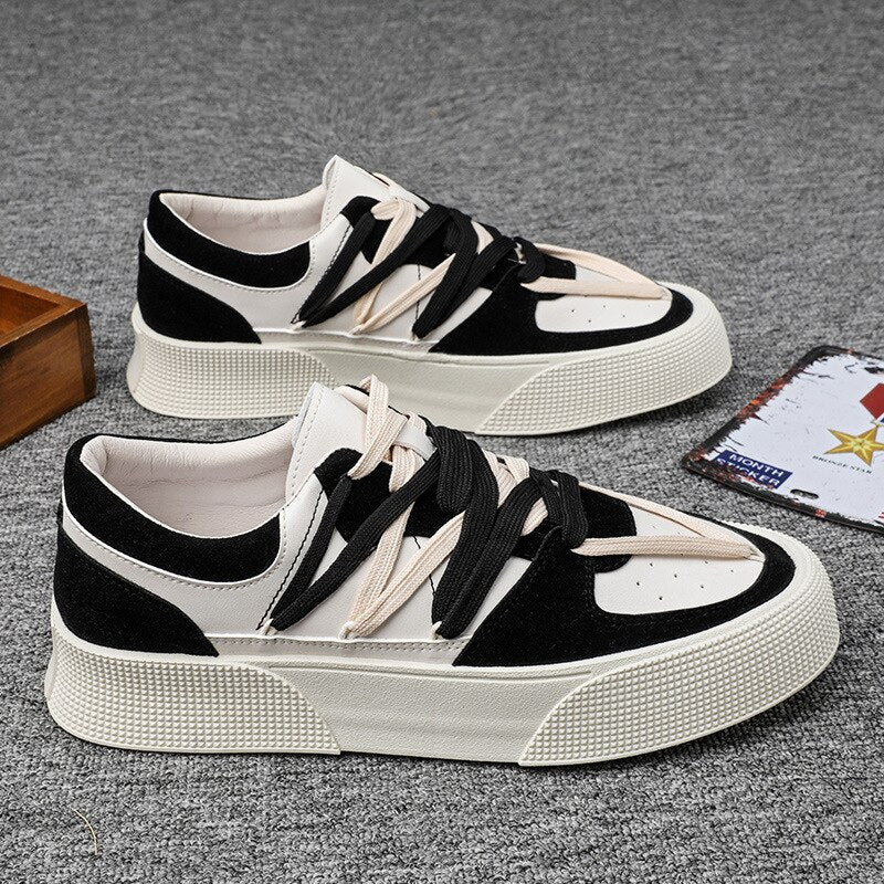 Sneakers Perforated Vegan Textured Leather Platform