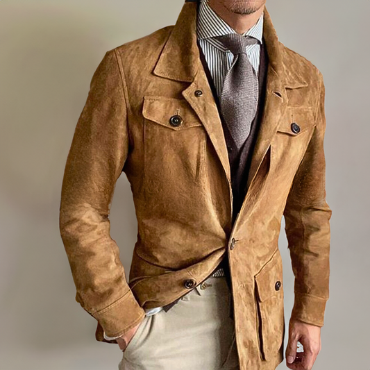 Suede Jacket Mens Tailored Fit