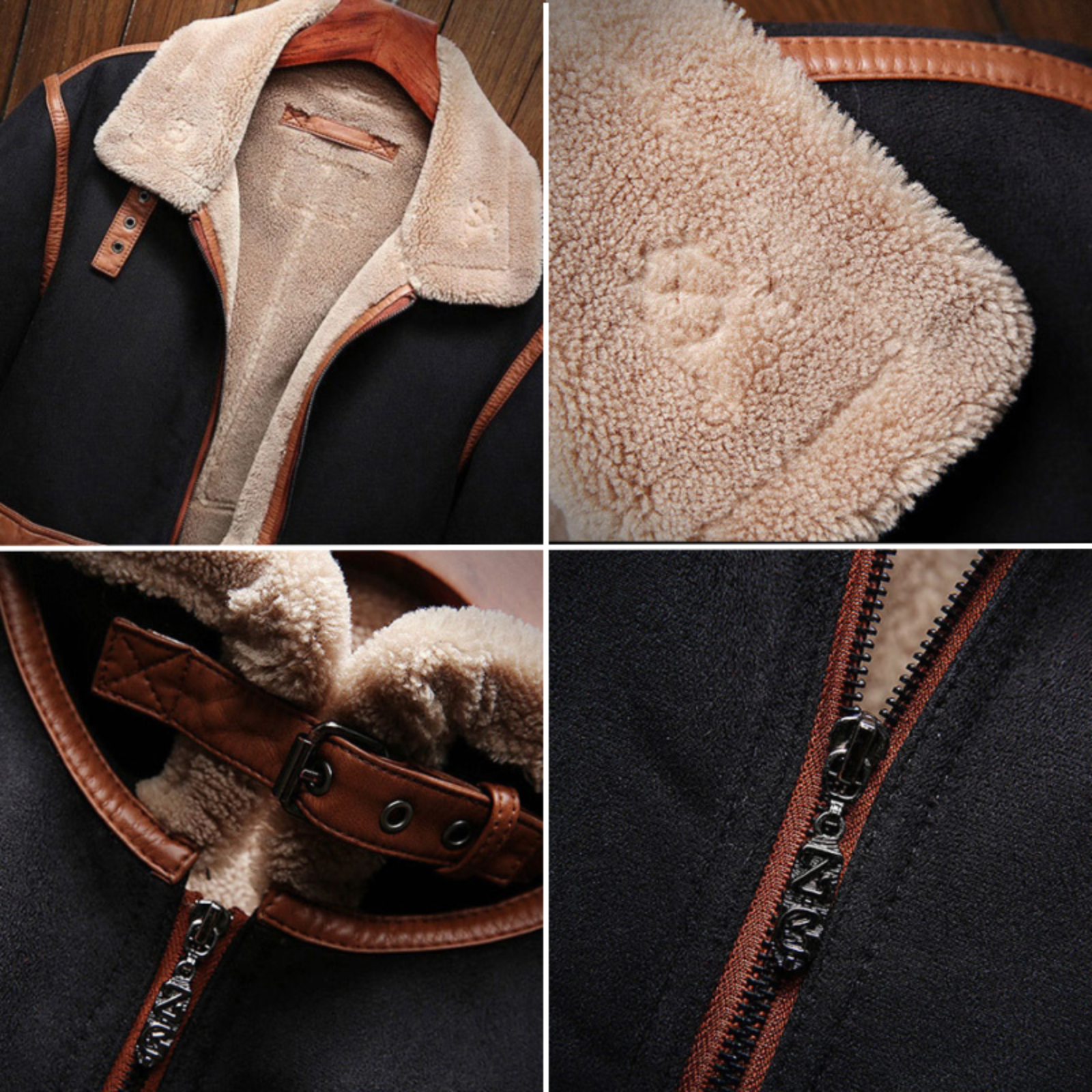 Suede Jacket Vintage Hand Burnished Fleece Lined