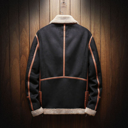 Suede Jacket Vintage Hand Burnished Fleece Lined
