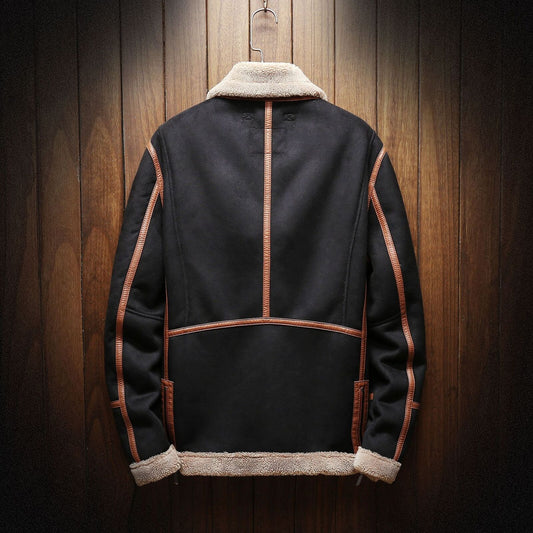 Suede Jacket Vintage Hand Burnished Fleece Lined