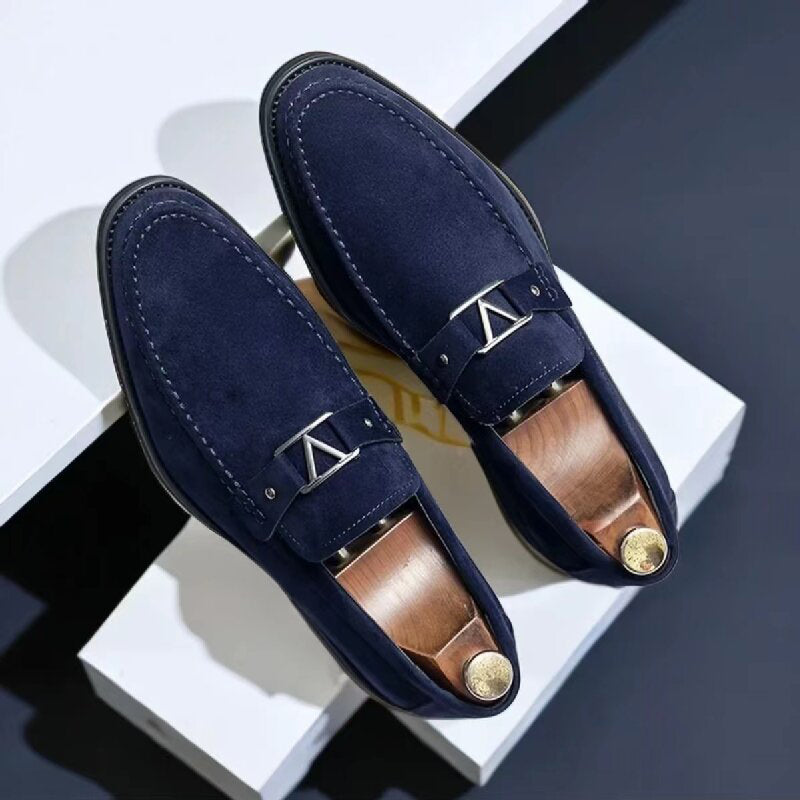 Suede Loafers Slip On Cushioned Insole