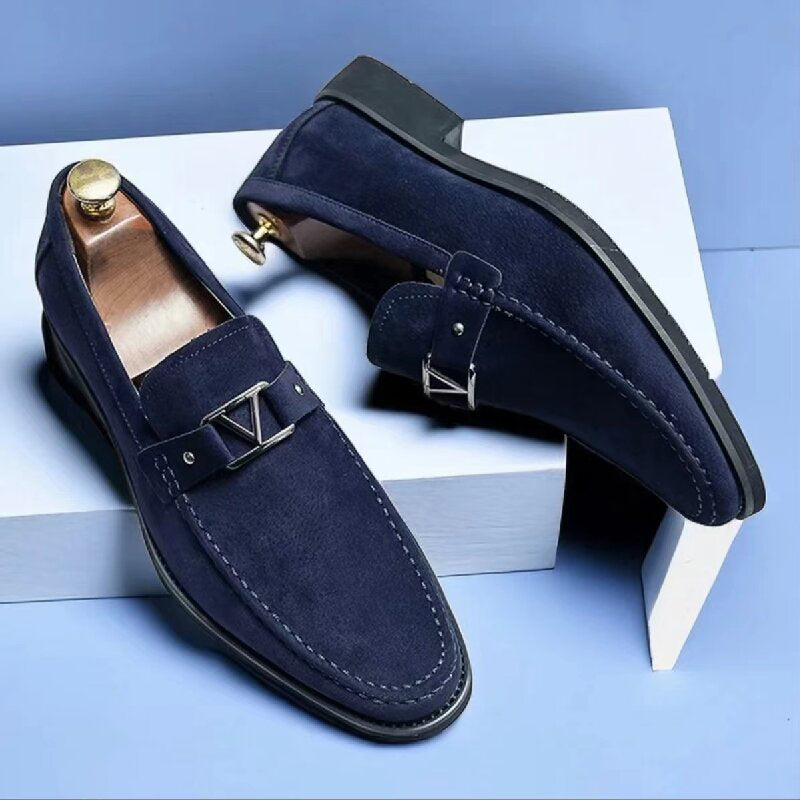 Suede Loafers Slip On Cushioned Insole