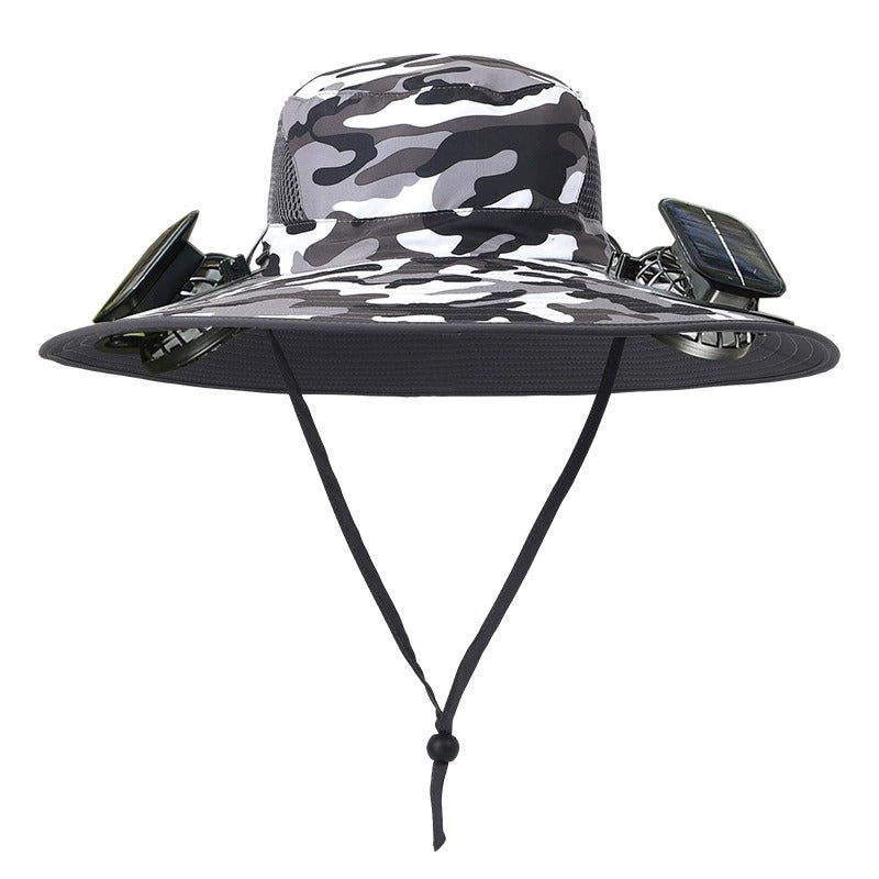 Sun Hat With Detachable Solar Fan Units