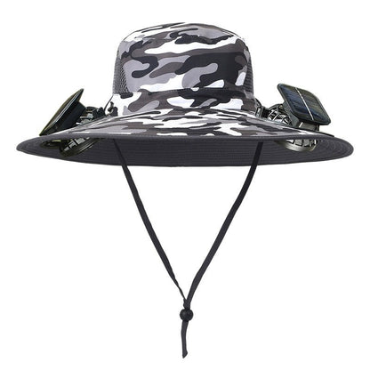 Sun Hat With Detachable Solar Fan Units