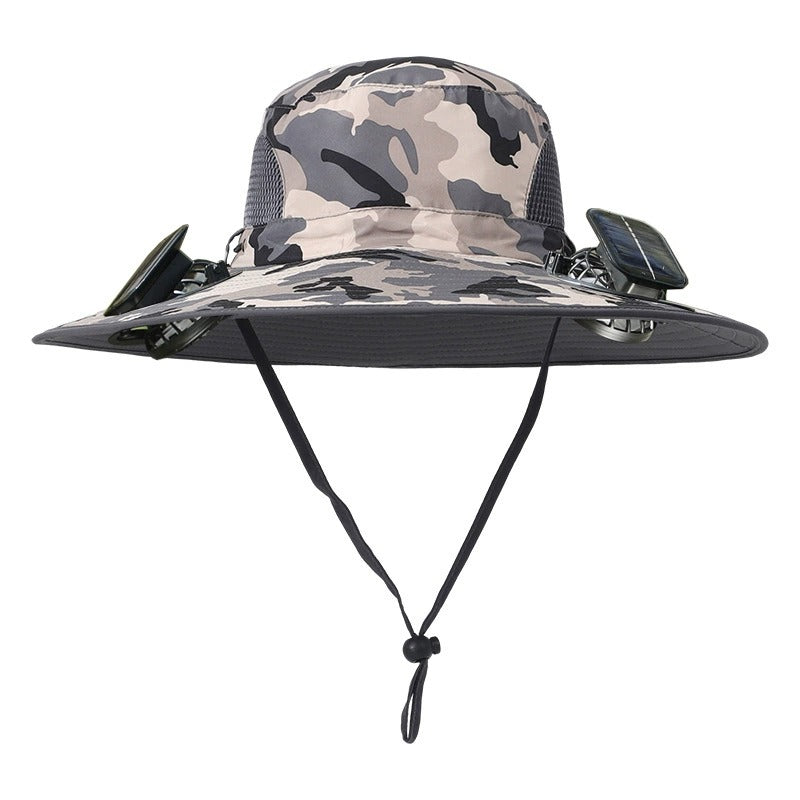 Sun Hat With Detachable Solar Fan Units