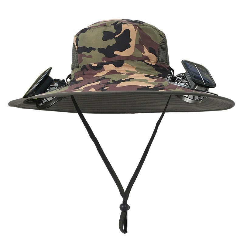 Sun Hat With Detachable Solar Fan Units