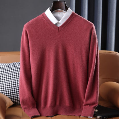 Sweater Cashmere V-Neck Ultra Soft Precision Fit