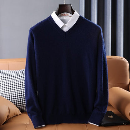 Sweater Cashmere V-Neck Ultra Soft Precision Fit