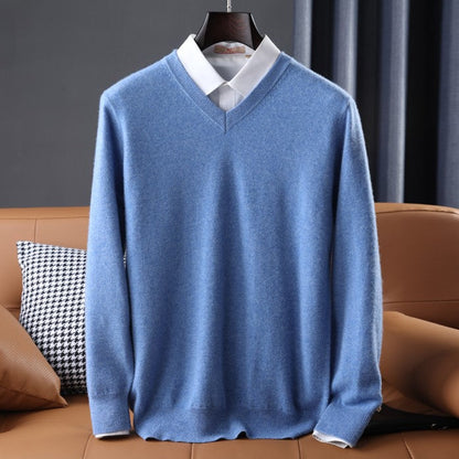 Sweater Cashmere V-Neck Ultra Soft Precision Fit