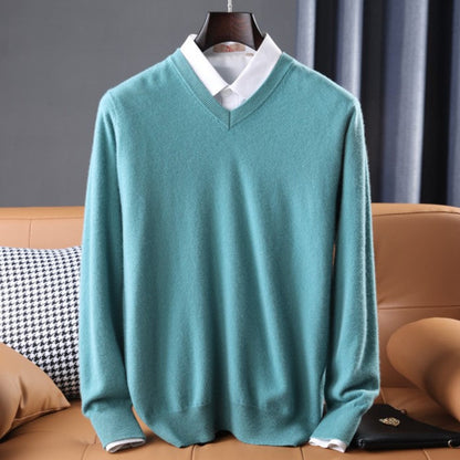 Sweater Cashmere V-Neck Ultra Soft Precision Fit