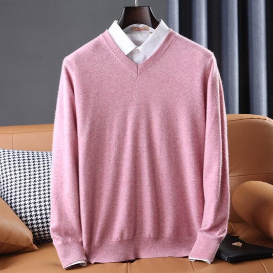 Sweater Cashmere V-Neck Ultra Soft Precision Fit
