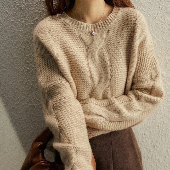 Sweater Hand Knit Ultra Soft Cotton Patterned