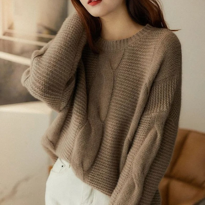 Sweater Hand Knit Ultra Soft Cotton Patterned