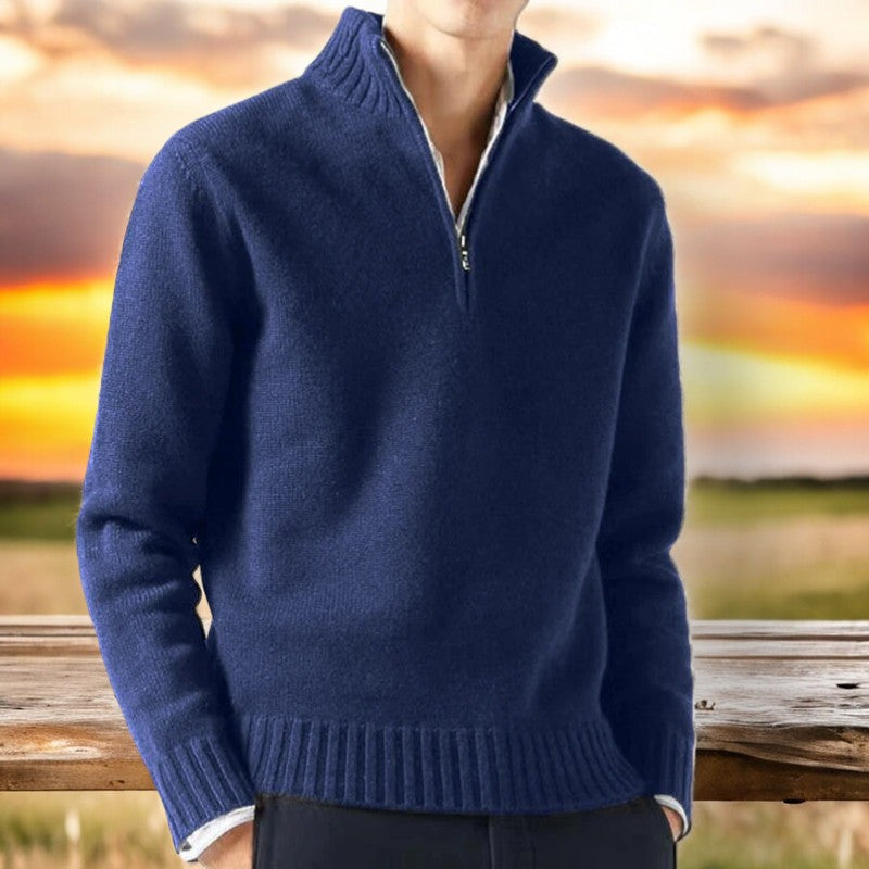 Sweater Quarter Zip Cashmere Blend
