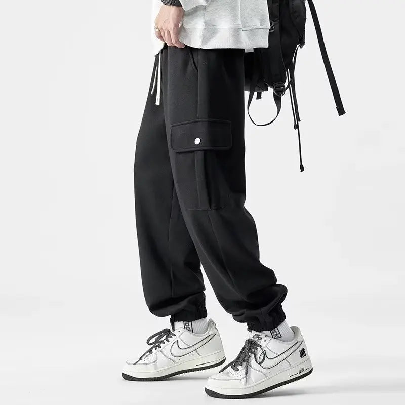 Sweatpants Cotton Blend With Cargo Pockets