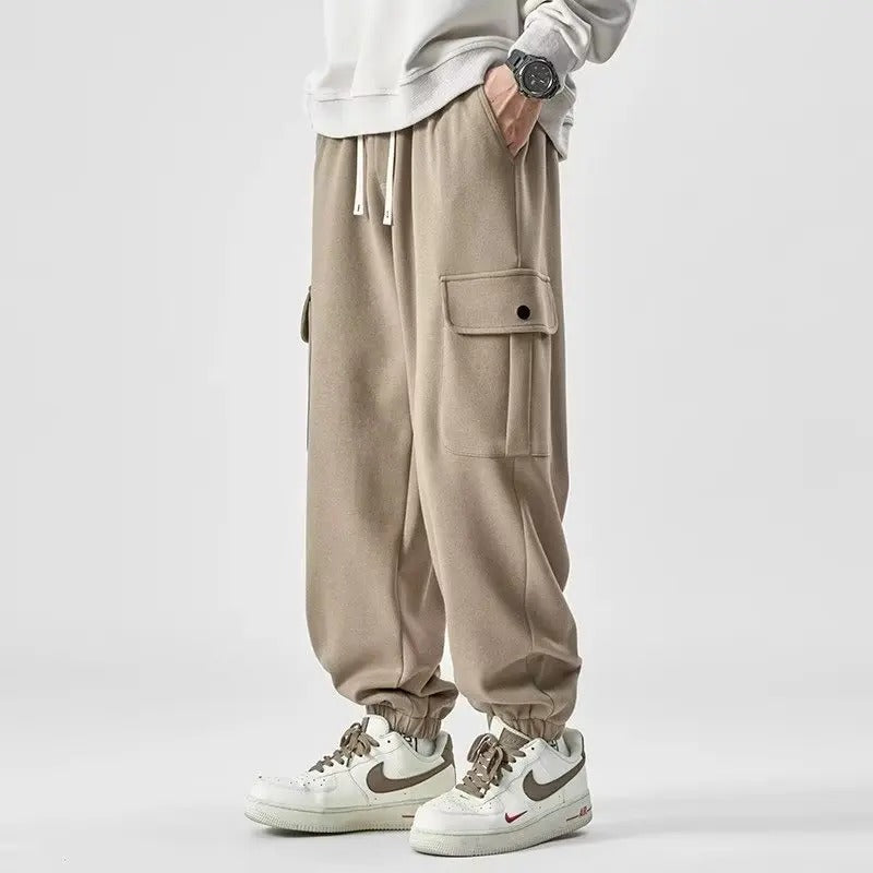 Sweatpants Cotton Blend With Cargo Pockets