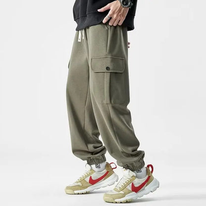 Sweatpants Cotton Blend With Cargo Pockets