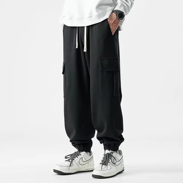 Sweatpants Cotton Blend With Cargo Pockets