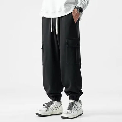 Sweatpants Cotton Blend With Cargo Pockets