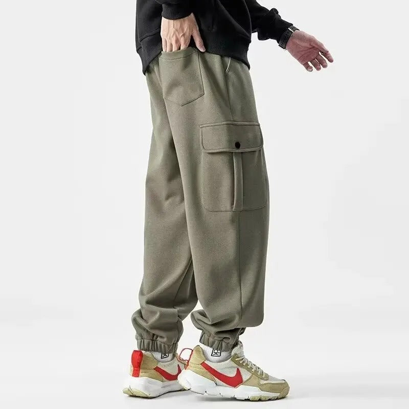 Sweatpants Cotton Blend With Cargo Pockets