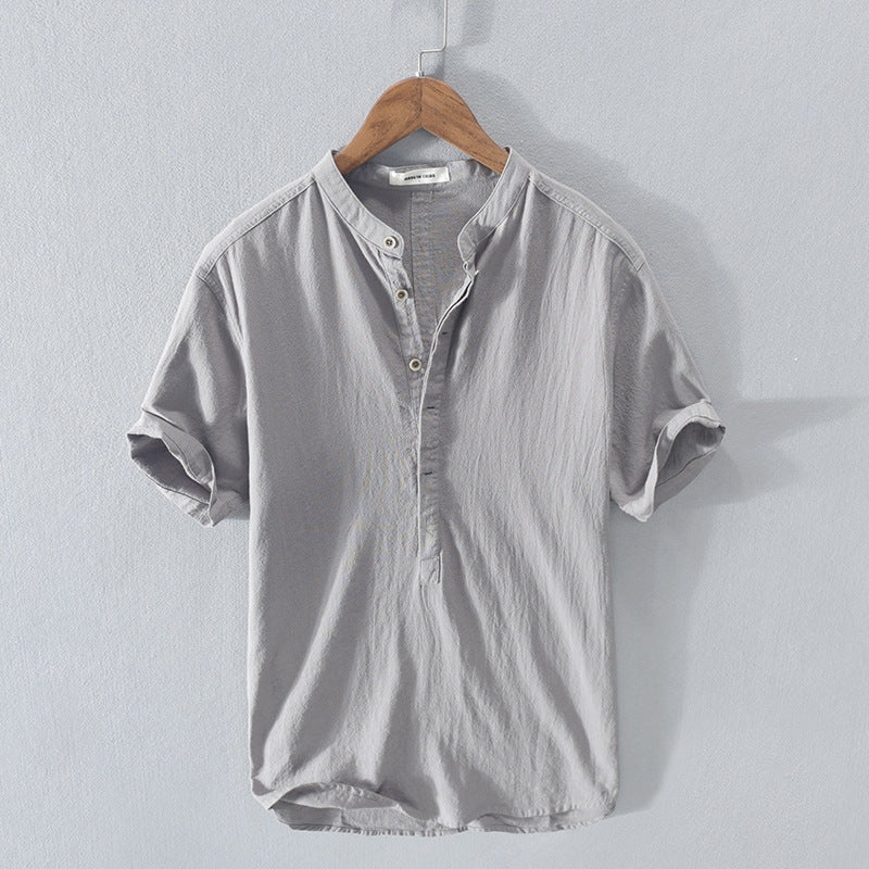 Tee Casual Cotton Linen Blend