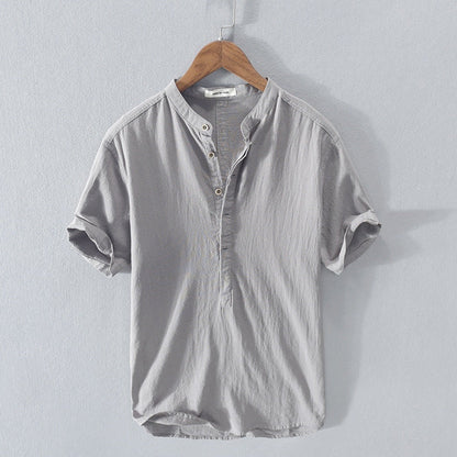 Tee Casual Cotton Linen Blend